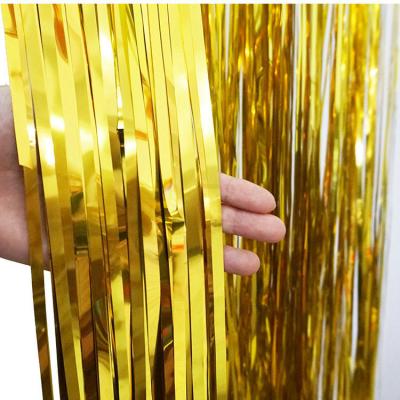 China Tinsel Cheap Colored Curtain Glitter Wedding Wall Decor Supplies and Backgrounds with Tassels for sale