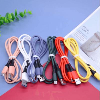 China Customized Color Silicone USB Mobile Phone Cool Liquid Data Cable, Travel Cable Magnetic Phone Charging Cable for sale