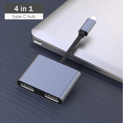 China 4 in 1 USB C Splitter with 2 HD MI USB C Docking Station 4IN1-13 for sale