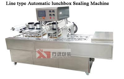 China Large Integrated Automatic Beverage Deli Container Sealing Film Machine Custom Made for sale