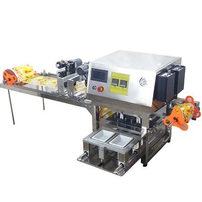 China Full Automatic Beverage Lunch Box Sealing Machine With Date Printer for sale