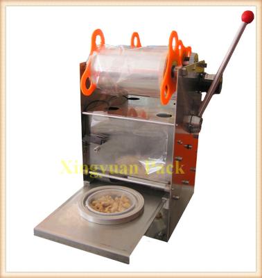 China Beverage All Stainless Steel Manual Tin Can Sealing Machine For Round Tin Can for sale