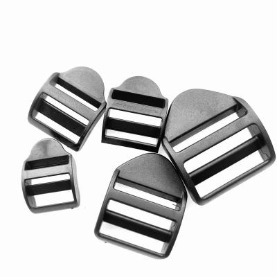 China POM Jinying Hot Sale Black Adjusted Buckle Plastic 3 Bar Slips Buckles For Webbing for sale