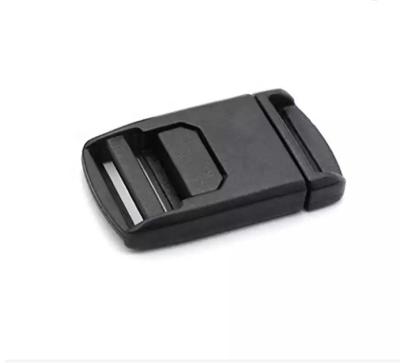 China Pom Accessories Black Plastic Belt Clip Buckle Insert Adjustable Magnetic Buckle Backpack Clips Strap Bag Luggage Parts 20MM25mm for sale