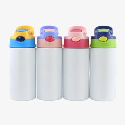 China Viable BPA Free Double Wall Insulation Kids Tumbler With Straw Flip Top Sublimation Tumbler for sale