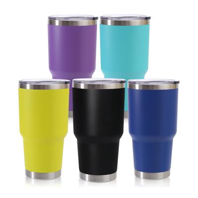 China Durable Wholesale Custom Stainless Steel Double Wall Insulation Black 30 Oz Tumbler for sale