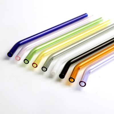 China Eco Friendly Sustainable Drinking Reusable Milk Tea Straight Transparent Glass Straws for sale