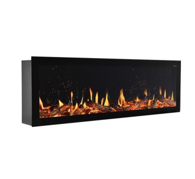 China New Modern Modern Built In Electric Fireplace Flame LED Recessed No Heat Wall Decorative Electric Fireplace Wall for sale