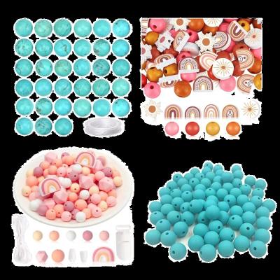 China Colorful Princess Blue 5mm Bubble Gum Snowflake Leopard Flower Print Silicone Bead Turquoise Orange Bead Striped Micro Beads 10000 Bag for sale