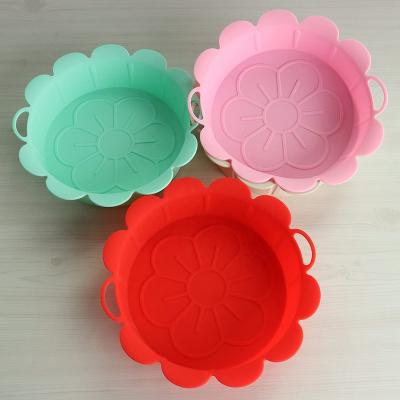 China DNG Viable Round 7.08inch 3 Pack Silicone Para Silicone Basket Forma Air Fryer Gloves Pink Pot Popular Reuse Mat For Kitchen for sale