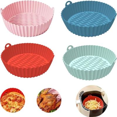 China DNG2022 12pcs Custom Silicone Nonstick Disposable Paper Playpen Sustainable Net Tending Round Air Fryer With Airflow Liners Microwave for sale