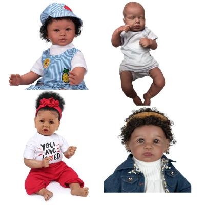 China DNG Reborn Baby Dolls Viable Newborn Black Silicone Bebe Original African American for sale