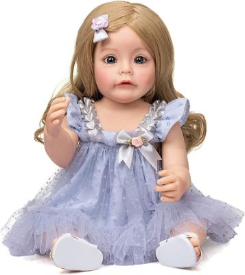 China 23 inch Amazon platinum silicone plla bebekler realistas 55cm original certifi reborn solid viable scam bebes-reborn dolls for kids for sale