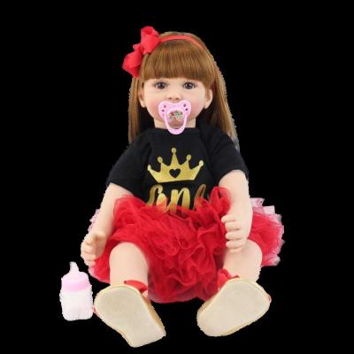 China Wholesale Cheap Viable DNG Mini Nipple Sucking Lifelike Silicone Reborn Dolls Carrinho Boneca Girl Soft Reborn Baby Dolls 22 Inches for sale