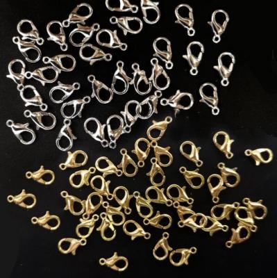 China 12mm Gold And Silver Plated Clip Lobster For Women Kids Girls DIY Jewelry Making Accessories Clay for sale