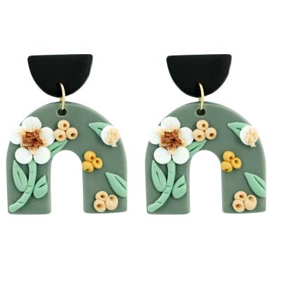 China Vintage new product good quality hot selling new arrivals print arch stud earring pendant for earrings for sale