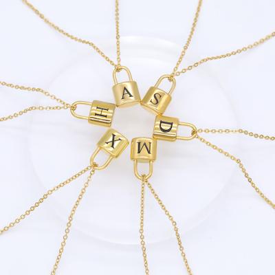 China Custom Name Initial Letter Pendant Stainless Steel Necklaces Jewelry Hypoallergenic Charm Pendant For Women Men 2022 for sale