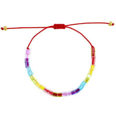 China Colorful Vintage Beach Bead Braided Bracelets And Anklet For Women Kids Girls Woven Bracelet Christmas Jewelry for sale