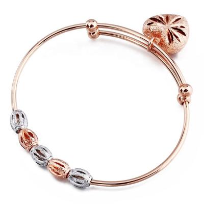 China Romantic Gold Plated Beaded Bracelet Rose Gold for sale