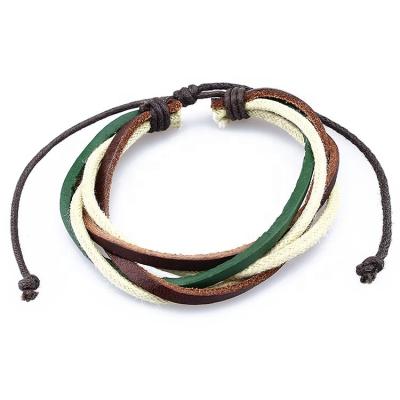 China Romantic Ladies' Leather Bracelets with Adjustable Rope for sale