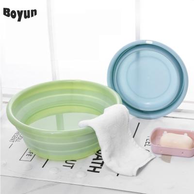 China Factory Price Viable Foot Tub Travel Foot Sink Bucket Plastic Folding Soaking Bucket Portable Bathtub for sale