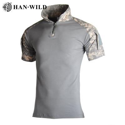 China Breathable Army Combat Tactical T Shirts Men Camouflage T Shirt for sale