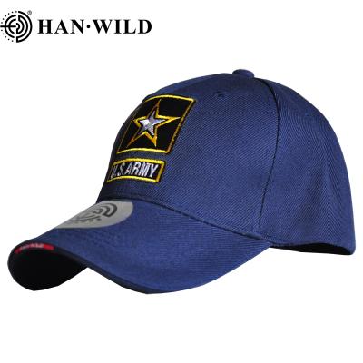 China HAN JOINT WILD 3 Colors Embroidered Baseball Cap Cotton Snapback Hat Tactical Hats for sale