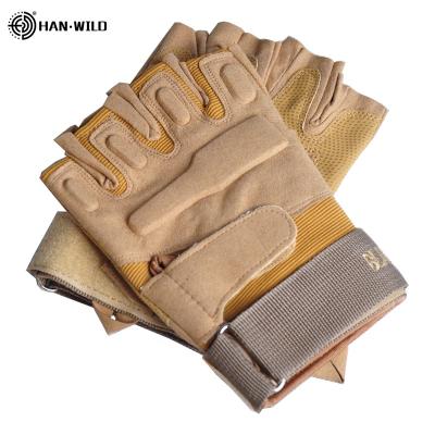 China HAN Waterproof WILD Military Tactical Fingerless Gloves Increasing Gloves Army Paintball Airsoft Fighting Hard Knuckle Half Finger Gloves for sale