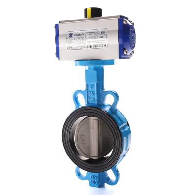 China General CE Certificated Wafer Type Pneumatic Actuator Butterfly Valve Control Valve for sale