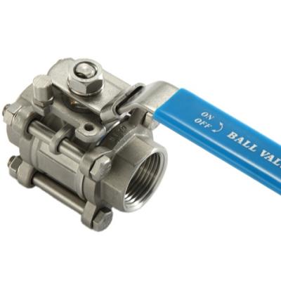 China General 2 Pcs 2 Way Dog Lever Ball Valve 1000 Thread 316 SS Stainless Ball Valve for sale