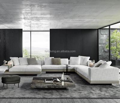 China Modular Luxury Home Furniture Italian Style Couches Living Room Furniture Sofa Set Leather Sofa Sectional for sale