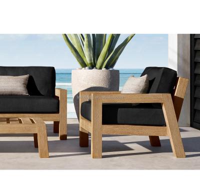 China Contemporary Patio Garden Sets Outdoor Teak Sofa Chair Furniture Sectional Sofa Furniture Lounge Teak Sofa Sets for sale