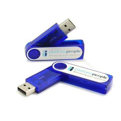 China Swivel Plastic USB Flash Drive, High Speed USB 2.0 Stick Storage Device for sale