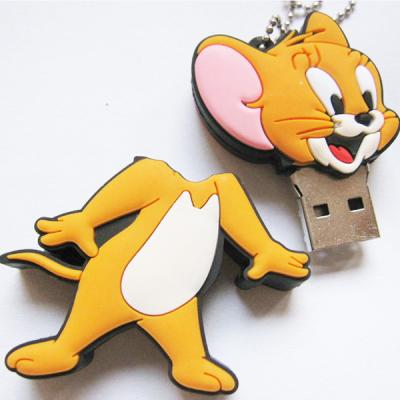 China Film Characters Cartoon USB Flash Drives, Tom and Jerry Soft PVC USB Memory Stick for sale