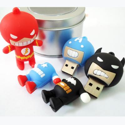 China Film Characters USB Flash Drives, Hero Soft PVC USB Memory 16GB for sale