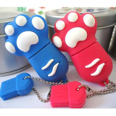 China Cute Cat Claw Carton USB Flash Drive, PVC Gift Usb 2.0 Cartoon Usb Stick Bulk Cheap for sale