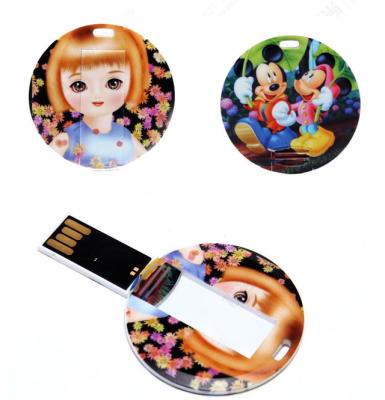 China Round Shape Mini USB Business Card Memory Stick 4GB 8GB for sale