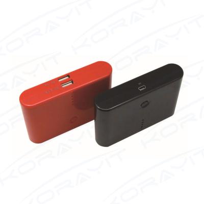 China Small Bread Plastic Portable Power Bank 10400mAh,double USB External Battery Pack for sale