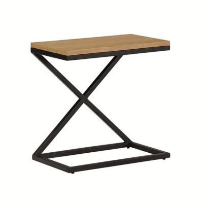 China Modern Design Adjustable Home Living Room Wooden Table (Height) With Metal Frame for sale