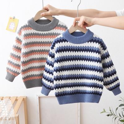 China Anti-Shrink Cheap Wholesale Winter Clothes Cotton Chunky Embroidery Children's Pullovers Kids Knit Sweaters for sale