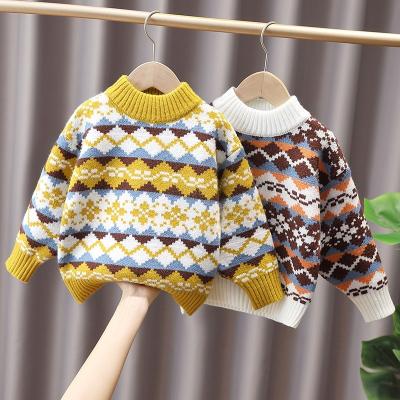 China Anti-Shrink 2022 New Fashion Christmas Embroidery Children's Pullovers Kids Boys Knitted Sweaters for sale