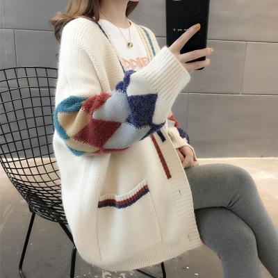 China Anti-Shrink Thick jacquard coat Autumn/winter Korean sweater women wool coat for sale