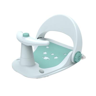 China Baby Cleaning Bathtub Infant Baby Shower Seat 6 To 12 Month Baby Bath Chair Baby Shower With Mat Toys Backrest Suction Cups Non-slip for sale