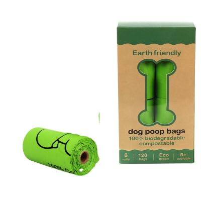 China Sustainable Custom Made Eco-Friendly Bio Degradable Cornstarch Biodegradable Dog Poop Bags Eco Friendly Compostable For Pet Poop Bags for sale