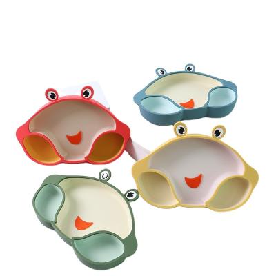 China Hot Selling Magic Free Crab Antibacterial Forming Anti-scalding Safe Silicone Plates Baby Kids Silicon Suction Dish Feeding Bowl for sale