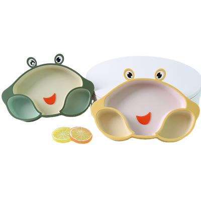 China Hot Sale Antibacterial BPA Free Crab Form Anti-scald Silicone Magic Plates Kids Baby Kids Silicon Suction Dish Feeding Bowl for sale