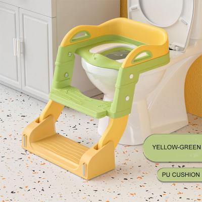 China Plastic Toilet Seat Commode Folding Baby Potty Training Seat With Ladder Kids Potty Ladder for sale