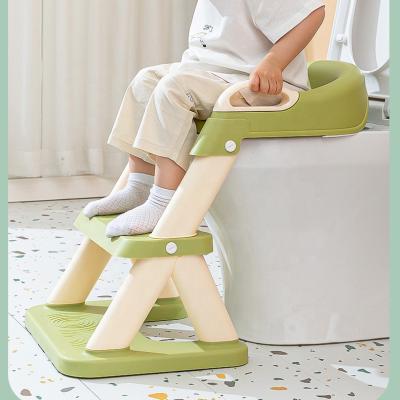 China Blue Yellow Toilet Child Plastic Materials Fashion With Steps Portable Baby Products Kids Toilet Trainer Seat Safety Potty Chair for sale