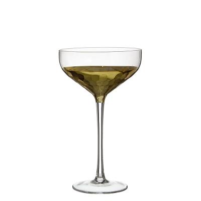 China Solid Amber Color Etched Decoration Gold Rim Spiral Line Decorate Factory Wholesale Cheap Martini Shaker Mixing Glass Cocktail Martini Glass Aluminum Stick Glass for sale