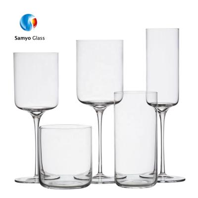 China Incredibly Thin Light Red Handmade Luxury Clear Lead Free Crystal Wine Glass Goblet Wine Glass Set Incredibly Thin Light Red Wine Glass Set for sale